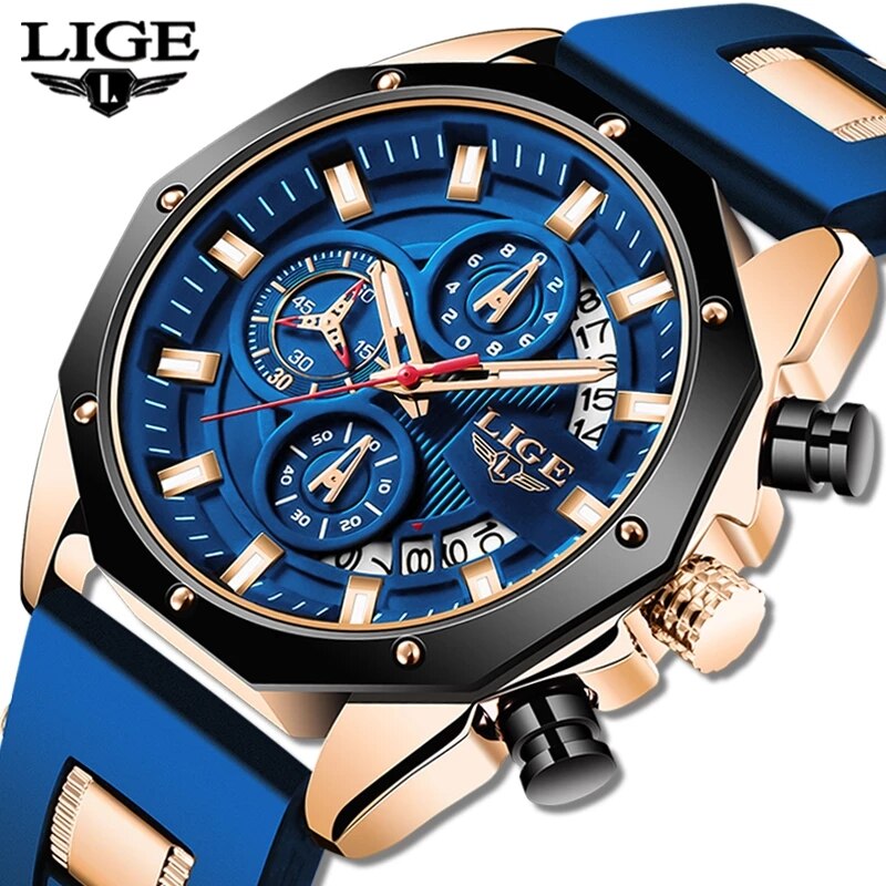 LIGE jam tangan kronograf pria - Luxury Watch Investment ulasan dan harga