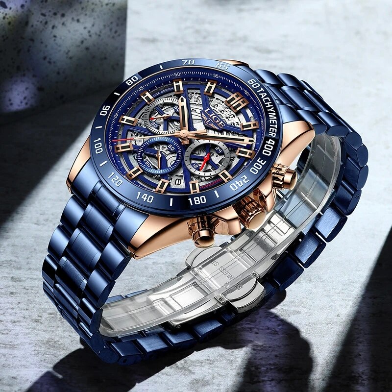 LIGE jam tangan pria, merek To - Luxury Watch Maker ulasan dan harga