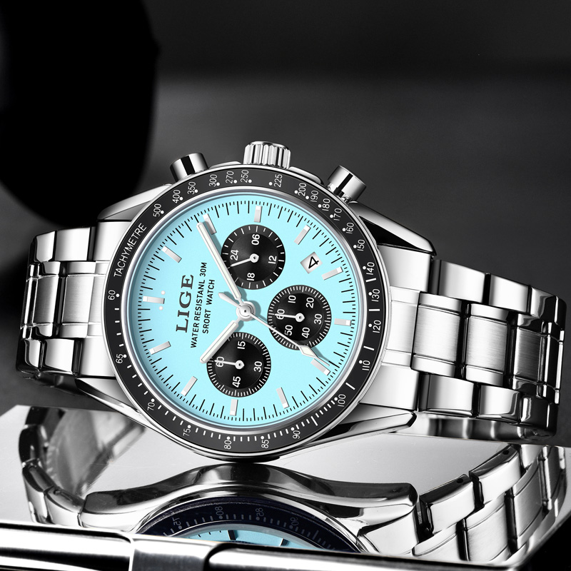 LIGE Jam Tangan Pria Baru Berm - Luxury Watch Investment ulasan dan harga