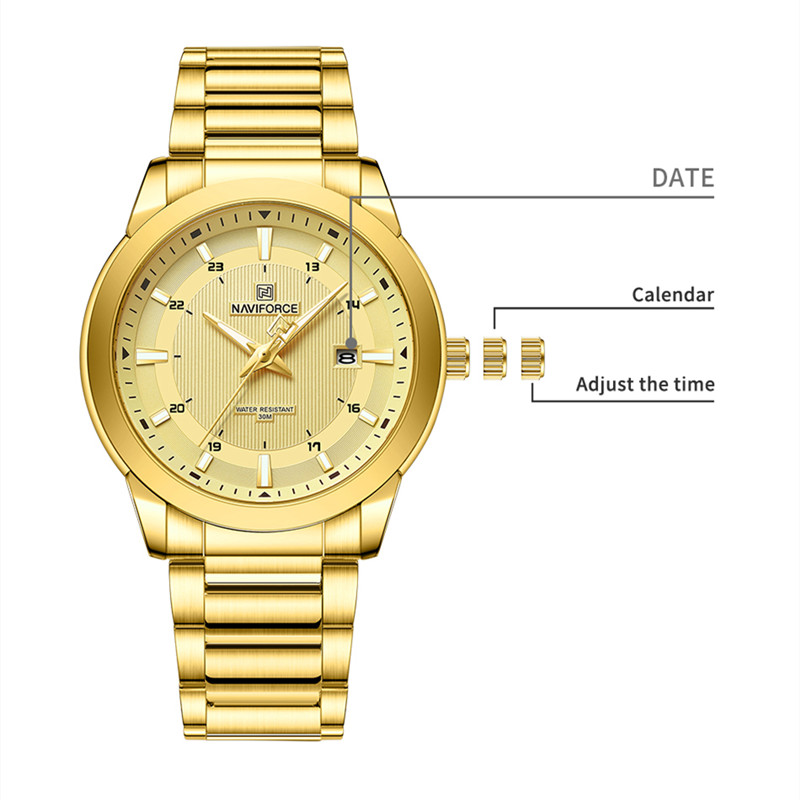 NAVIFORCE jam tangan kuarsa un - Luxury Watch Maker ulasan dan harga